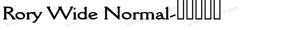 Rory Wide Normal字体转换